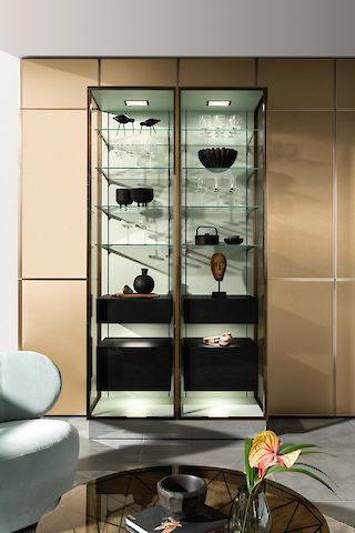 modern glas kitchen cabinet